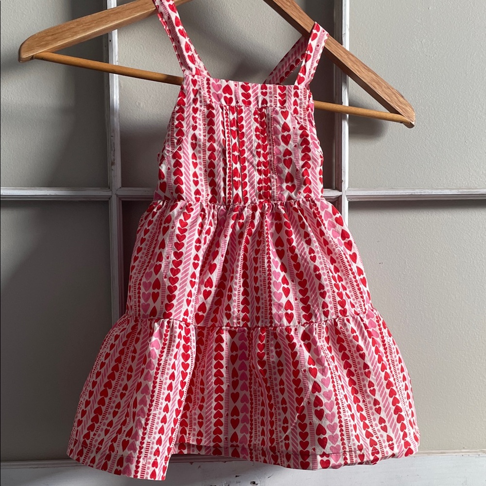 Cat & Jack Red and Pink Heart Striped Dress